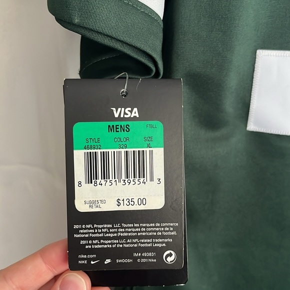 NWT NFL Nike New York Jets Football Tim Tebow #15 Game Jersey XL - Picture 3 of 5